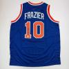 imageAutographedSigned Walt Frazier New York Blue Basketball Jersey PSADNA COA