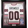 imageFramed AutographedSigned Chevy Chase 33x42 Clark Griswold Christmas Vacation Movie Chicago White Hockey Jersey Beckett BAS COA