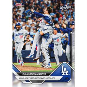 image2025 Topps Now Yoshinobu Yamamoto 925 World Series Hero Closes Game 7 on Zero Rest Los Angeles Dodgers Baseball Card