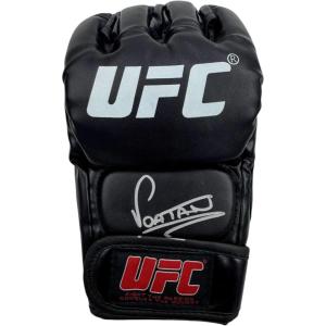 imageAutographedSigned Alex quotPoatanquot Pereira UFC MMA Black Fighting Glove Beckett BAS COA