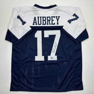 imageAutographedSigned Brandon Aubrey Dallas Thanksgiving Day Football Jersey Beckett BAS COA