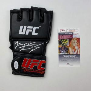 imageAutographedSigned Dustin Poirier The Diamond Black UFC MMA Glove Ultimate Fighting Beckett BAS COA