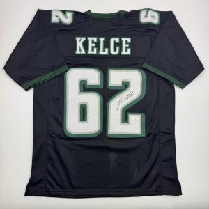 imageAutographedSigned Jason Kelce Philadelphia Black Football Jersey JSA COA