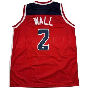 imageAutographedSigned John Wall Washington Red Basketball Jersey JSA COA