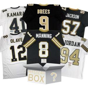 imageAutographedSigned New Orleans Football Jersey Mystery Box with PSA JSA or Beckett COA