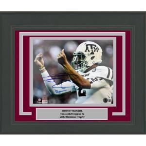 imageFramed AutographedSigned Johnny Manziel Money Sign Texas AampampM Aggies 8x10 College Football Photo Beckett BAS COA