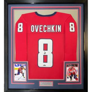 imageFramed Facsimile Autographed Alexander Ovechkin 35x39 Washington Red Reprint Laser Auto Hockey Jersey