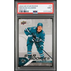 imageGraded 2024 Upper Deck Star Rookie Macklin Celebrini 13 Box Set Rookie RC Hockey Card PSA 9 Mint