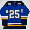 imageAutographedSigned Jordan Kyrou St Louis Blue Hockey Jersey JSA COA