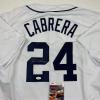 imageAutographedSigned Miguel Cabrera Detroit White Baseball Jersey JSA COA
