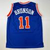 imageFacsimile Autographed Jalen Brunson New York Blue Reprint Laser Auto Basketball Jersey Size Mens XL
