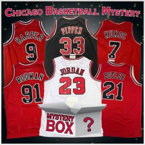 imageAutographedSigned Chicago Basketball Jersey Mystery Box with PSA JSA or Beckett COA