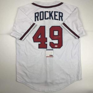 imageAutographedSigned John Rocker Atlanta White Baseball Jersey PSADNA COA