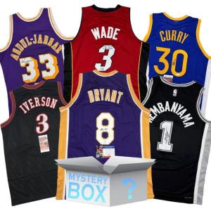 imageRandom AutographedSigned Basketball Jersey Mystery Box with PSA JSA or Beckett COA