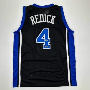 imageFacsimile Autographed JJ JJ Redick Duke Black Reprint Laser Auto College Basketball Jersey Size Mens XL