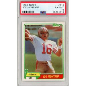 imageGraded 1981 Topps Joe Montana 216 Rookie RC Football Card PSA 6 EXMT