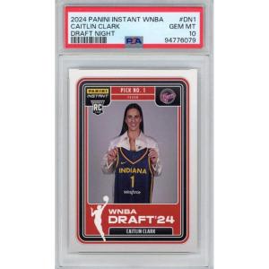 imageGraded 2024 Panini Instant WNBA Caitlin Clark DN1 Draft Night Rookie RC Basketball Card PSA 10 Gem Mint
