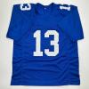 imageAutographedSigned Odell Beckham Jr New York Blue Football Jersey JSA COA
