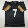 imageFacsimile Autographed Ben Roethlisberger Pittsburgh Black Reprint Laser Auto Football Jersey Size Mens XL