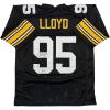 imageAutographedSigned Greg Lloyd Pittsburgh Black Football Jersey Beckett BAS COA