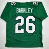 imageAutographedSigned Saquon Barkley Philadelphia Kelly Green Football Jersey JSA COA