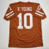 imageAutographedSigned Vince Young Texas Orange College Football Jersey JSA COA