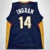 imageFacsimile Autographed Brandon Ingram New Orleans Blue Reprint Laser Auto Basketball Jersey Size Mens XL