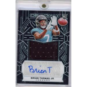image2024 Panini Obsidian Brian Thomas Jr RJJBTJ Rookie Patch Auto 299 Rookie RC Football Card