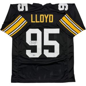 imageAutographedSigned Greg Lloyd Pittsburgh Black Football Jersey Beckett BAS COA