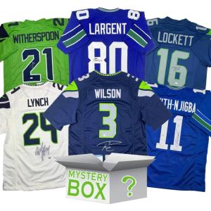 imageAutographedSigned Seattle Football Jersey Mystery Box with PSA JSA or Beckett COA