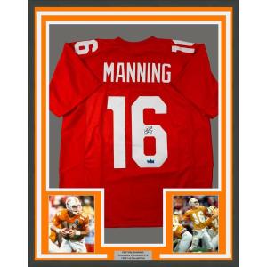 imageFramed Facsimile Autographed Peyton Manning 35x39 Tennessee Orange Reprint Laser Auto College Football Jersey Size Mens XL