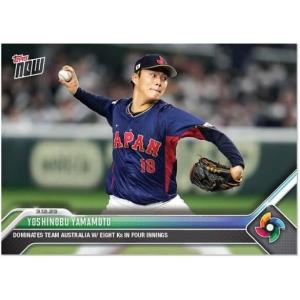 imageHall of Fame Sports Memorabilia  2023 Topps Now Yoshinobu Yamamoto WBC27 Rookie RC Baseball Card