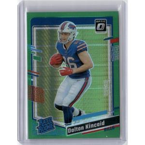 imageVintage 2023 Panini Donruss Optic Green Hyper Prizm Dalton Kincaid 211 Rookie RC Football Card