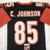 imageAutographedSigned Chad Johnson Ochocinco Cincinnati Black Football Jersey JSA COA