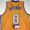 imageAutographedSigned Kobe Bryant 8 Los Angeles Yellow Basketball Jersey PSADNA COA