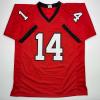 imageFacsimile Autographed Gunner Stockton Georgia Red Reprint Laser Auto College Football Jersey Size Mens XL