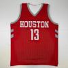 imageFacsimile Autographed James Harden Houston Red Reprint Laser Auto Basketball Jersey Size Mens XL