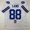 imageAutographedSigned CeeDee Lamb Dallas White Football Jersey JSA COA