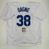 imageAutographedSigned Eric Gagne Los Angeles LA White Baseball Jersey JSA COA