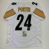 imageAutographedSigned Joey Porter Jr Pittsburgh White Football Jersey JSA COA