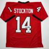 imageFacsimile Autographed Gunner Stockton Georgia Red Reprint Laser Auto College Football Jersey Size Mens XL