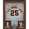 imageFramed AutographedSigned Barry Bonds 35x39 San Francisco Grey Baseball Jersey JSA COA