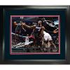 imageFramed LeBron James ampamp Dwyane Wade Miami Heat Dual Facsimile Laser Engraved Signature Auto 11quotx14quot Basketball Photo HOFSM Holo