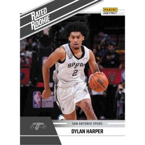 image2025 Panini Instant NBA Dylan Harper 1 Rated Rookie Retro San Antonio Spurs Rookie RC Basketball Card