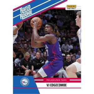 image2025 Panini Instant NBA VJ Edgecombe 28 Rated Rookie Retro Philadelphia 76ers Rookie RC Basketball Card