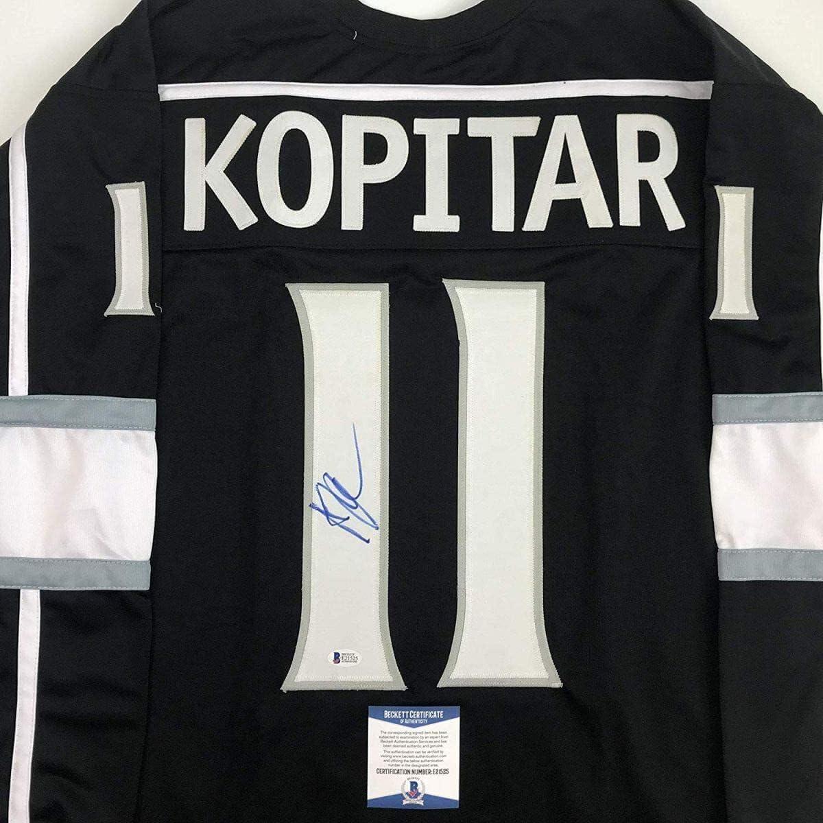 imageAutographedSigned Anze Kopitar Los Angeles LA Black Hockey Jersey Beckett BAS COA