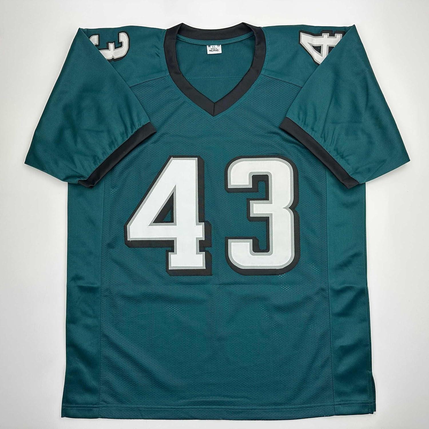 imageAutographedSigned Darren Sproles Philadelphia Green Football Jersey Beckett BAS COA