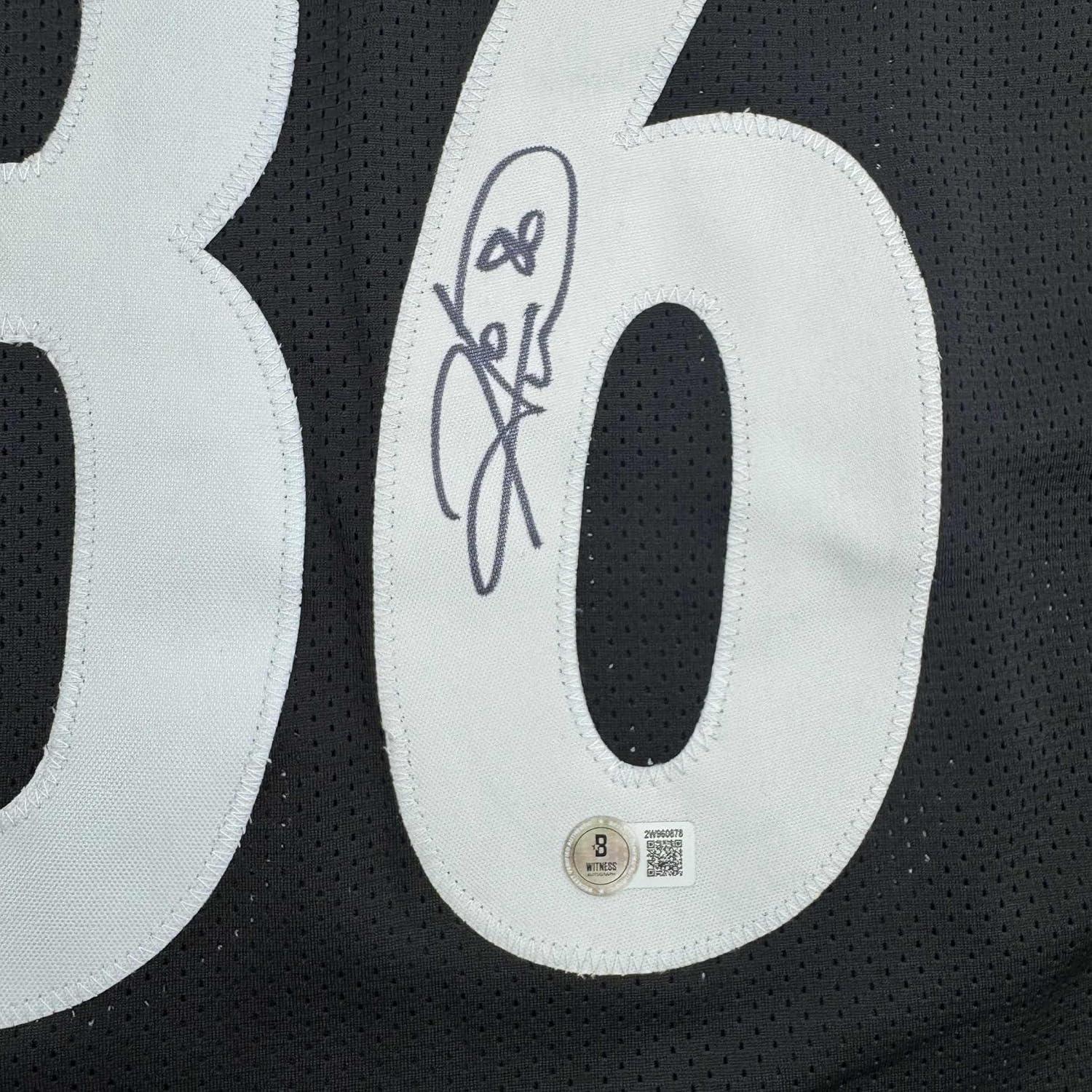 imageAutographedSigned Hines Ward Pittsburgh Black Football Jersey JSA COA