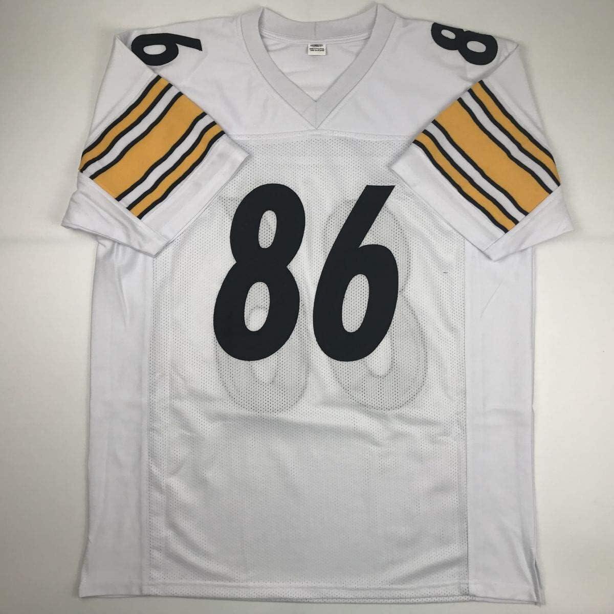 imageAutographedSigned Hines Ward Pittsburgh White Football Jersey JSA COA
