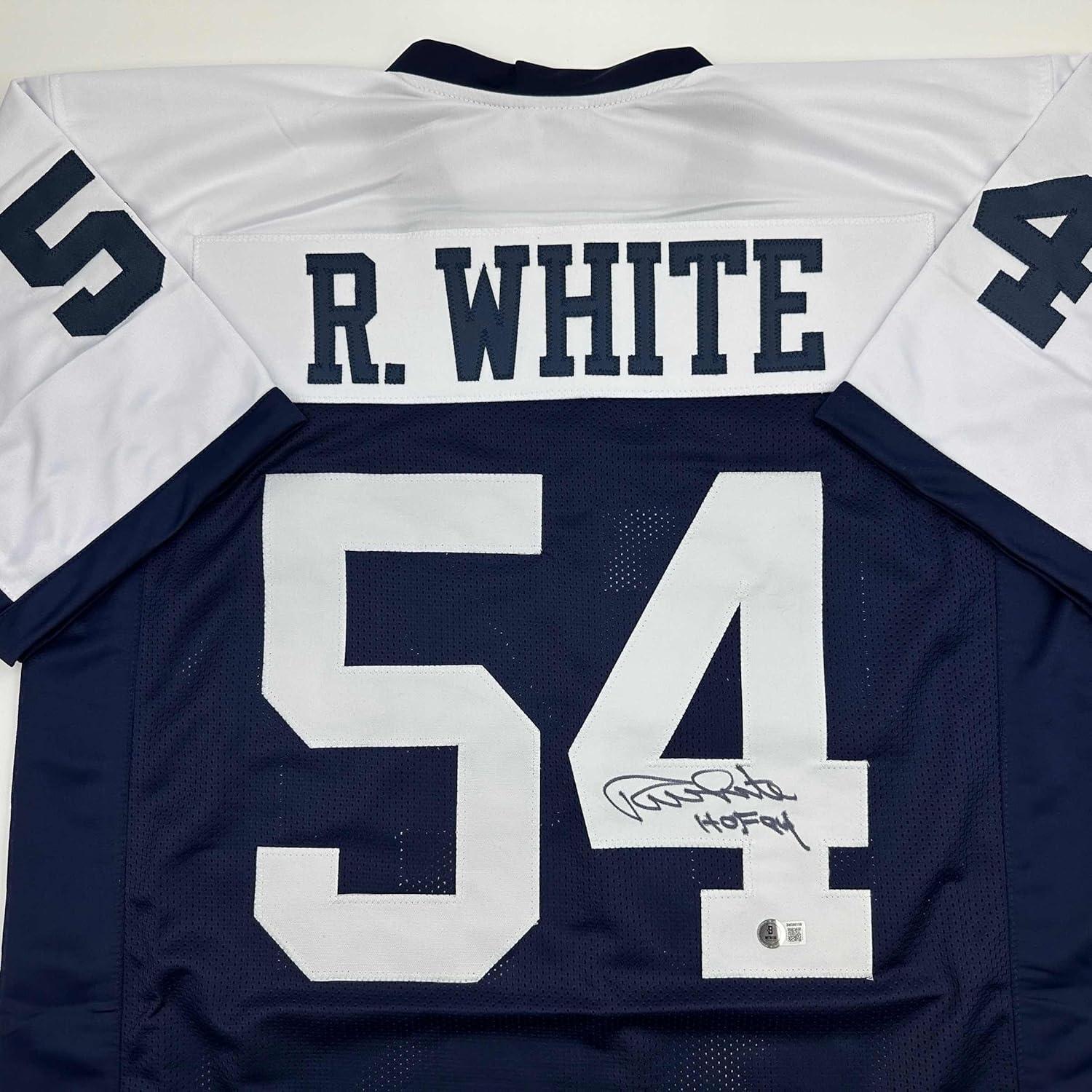 imageAutographedSigned Randy White HOF 94 Dallas Thanksgiving Day Football Jersey JSA COA